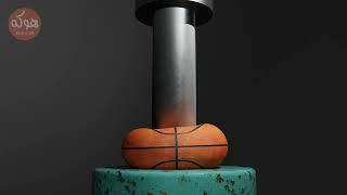 HYDRAULIC PRESS VS BASKETBALL  ( 3D SIMULATION ) REALISTIC!