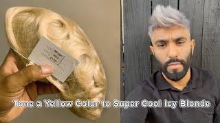 Super Cool Icy Blonde Color | LaVivid Hair System