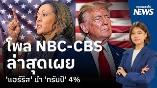 โพล NBC-CBS ล่าสุดเผย ‘แฮร์ริส’ นำ ‘ทรัมป์’ 4% | กรุงเทพธุรกิจNEWS