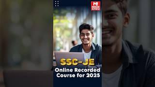 SSC JE 2025 Online Recorded Course | Preparation for Civil, Mechanical & Electrical Engg | MADE EASY