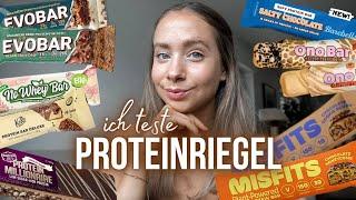 XXL PROTEINRIEGEL TEST (+ vegan) - Evo, Barebells, Rocka, Misfits, Koro, DM,... // annrahel