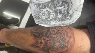 Balinese Barong tattoo, Bali