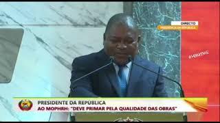 Presidente da República Filipe Nyusi fala da Doctora Lídia Cardoso ministra do mar