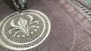 Fleur de Lis Seal Machine Embroidery