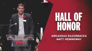 Arkansas Razorbacks Hall of Honor 2024: Matt Hemingway Induction Speech | RAZORBACK TRACK AND FIELD