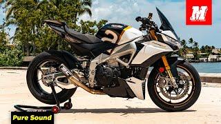 Aprilia Tuono V4 with SC Project CR-T Carbon Fiber Slip On | Pure Exhaust Sound