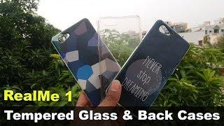 RealMe 1 Tempered Glass & Back Case Review || in telugu ||