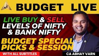 Budget 2024 Live Trading, Summary & Budget Picks | Nifty and Bank Nifty Live Trading | CA Abhay Varn