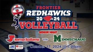 Frontier Regional Girls Volleyball vs Minnechaug - SENIOR NIGHT