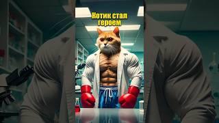 Котик стал героем в нейросети  #dalle3 #мультик #chatgpt #истории #кот #юмор #новости