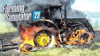 Трактор загорелся во время работы из-за утечки топлива | Farming Simulator 22