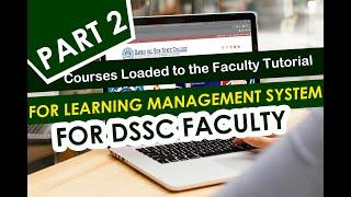 DSSC LMS Faculty Part II