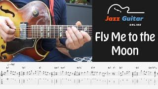 Fly Me To The Moon - Melody and Easy Jazz Guitar Solo