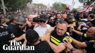 Thousands of anti-LGBTQ+ protesters storm Georgia Pride festival