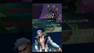 Angry ARGUS ,want 1vs1 LOL Fredrinn vs Argus #shorts #viral #mobilelegends #shortvideo #mlbb