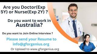 medical job in Australia