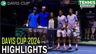 Sinner/Berrettini vs Gonzalez/Molteni Highlights | Davis Cup 2024