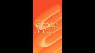 3D Stroke Effect in Adobe Illustrator #Shorts