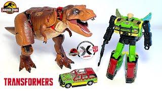 NEW【Jurassic Park X Transformers】& T-Rex Dinosaurs Toys Collection - Autobot JP93 & Tyrannocon Rex