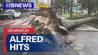 Ex-Tropical Cyclone Alfred: Alfred closes in on mainland | 9 News Australia