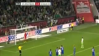 Wolfsburg vs Schalke 2 0 2015   Ricardo Rodriguez penalty Goal