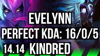 EVELYNN vs KINDRED (JGL) | 16/0/5, Legendary, 1000+ games | EUW Diamond | 14.14