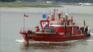 Germany: The fire brigade on the river Rhine