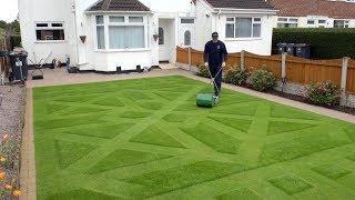 Garden Wizard Mows Amazing Pattern Into Lawn