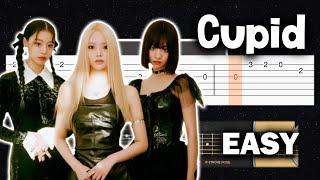 FIFTY FIFTY - Cupid (Twin Version) - EASY Guitar tutorial (TAB & CHORDS)