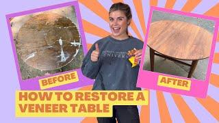 How to Restore a Beat Up Walnut Veneer Table! Step by Step with Mohawk Products