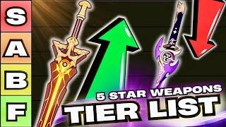 Which 5 Star Weapons are WORTH IT? (Genshin 4.7 Updated Tier List)