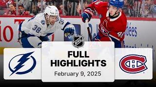 NHL Highlights | Lightning vs. Canadiens | February 09, 2025