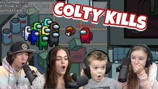 Among Us But Colty Kills In Front Of Everyone!! W/ Sopo Squad Playz!