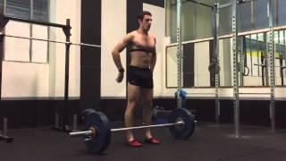 Mountainbike racer winter training - 20 reps 1.5 bodyweight deadlift for time