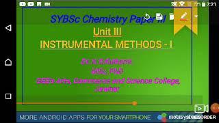 SYBSc Chemistry Paper III - Dr. K.S.Kulkarni