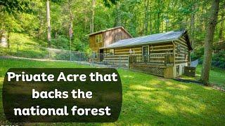 Private Acre of Land That Backs the National Forest! Cabin Tour in Greeneville, TN!