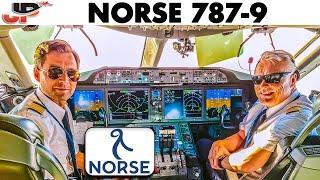 Norse Boeing 787 cockpit Inaugural Flight to Orlando