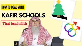 How to deal with kafir schools that teach h*mos*xuality, Kufr & Shirk? #assim assim al hakeem