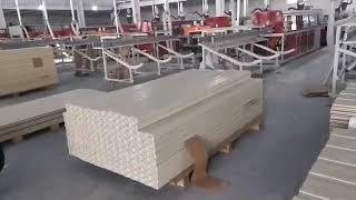 JWELL PVC window profile, edge profile extrusion machine running in customer factory