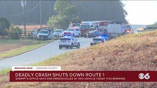 Deadly crash closed Route 1 in Hanover Tuesday morning