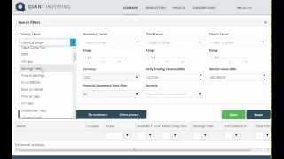 Quant Investing screener introduction