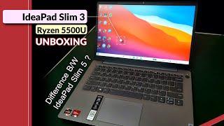 Lenovo IdeaPad Slim 3 Unboxing & Review India 2021 | AMD Ryzen 5500U | Is IdeaPad Slim5 worth extra?