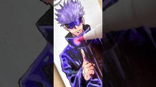 Drawing Gojo on my Phone Case  - with AR Drawing App  #jujutsukaisen #ARDrawing #ARDrawingApp