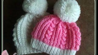 Вязаная шапочка для новорожденного.Knitted hats for newborns