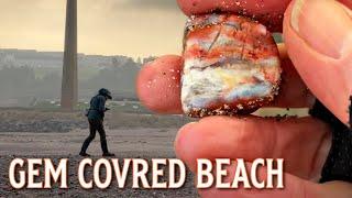 Beach Covered in Gemstones! Beachcombing on a Northern English Coast!