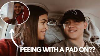 ROADTRIP vlog | asking him how girls PEE with PADS on