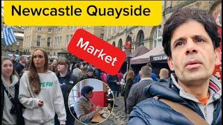 Exploring Newcastle Quayside Markets : local breakfast at fenwick Terrace | 2024 | 4K HDR