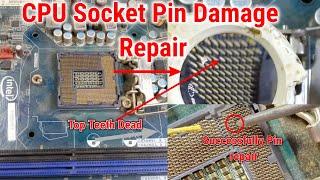 cpu socket pin repair | CPU Socket Damaged Pins Repair | how to repair a damaged cpu socket