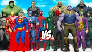 AVENGERS COMBINES SUPERMAN & BATMAN VS TEAM SUPERVILLAIN - EPIC SUPERHEROES WAR