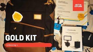 Unboxing Gold Microsoft Learn Student Ambassadors Kit 2022